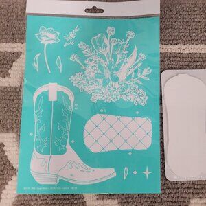 Chalk couture Cowgirl Boot Transfer with surface